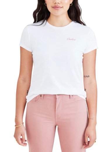 POLO MUJER DOCKERS BLANCO GRAPHIC TEE