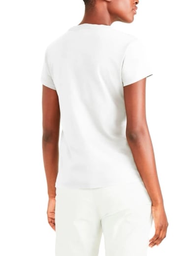 POLO MUJER DOCKERS BLANCO FAVORITE TEE - 4