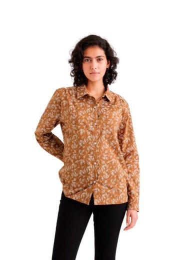 BLUSA ALGODÓN MUJER DOCKERS NARANJA FAVORITE BUTTON