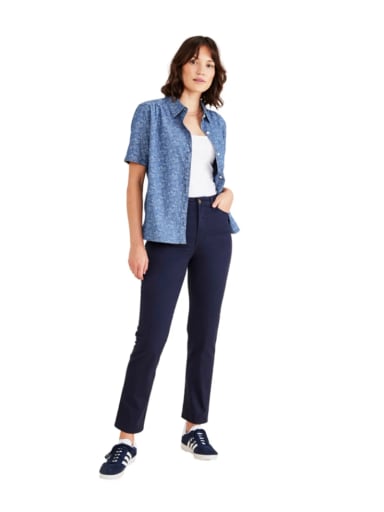 PANTALÓN ALGODÓN SLIM MUJER DOCKERS AZUL MINNA JEANCUT - 1