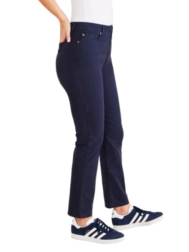 PANTALÓN ALGODÓN SLIM MUJER DOCKERS AZUL MINNA JEANCUT - 3