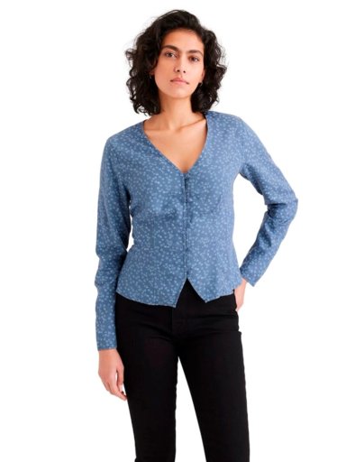 BLUSA ALGODÓN MUJER DOCKERSN SLEEVE DETAI - 1