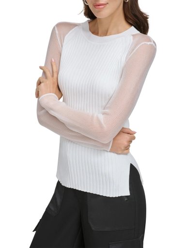 SWEATER MANGA LARGA MUJER DKNY