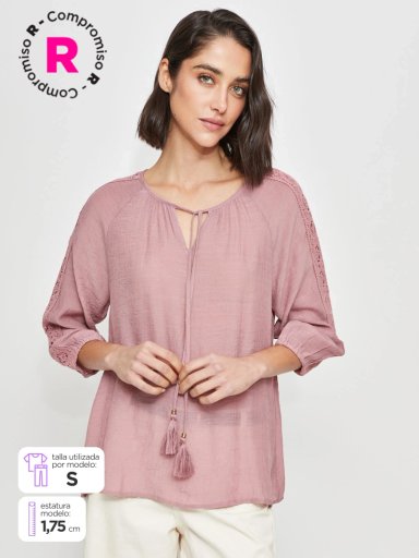BLUSA MANGA 3/4 MUJER AZIZ BONI