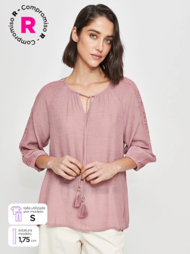BLUSA MANGA 3/4 MUJER AZIZ BONI