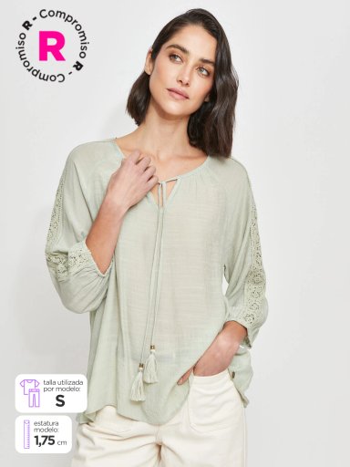 BLUSA MANGA 3/4 MUJER AZIZ BONI