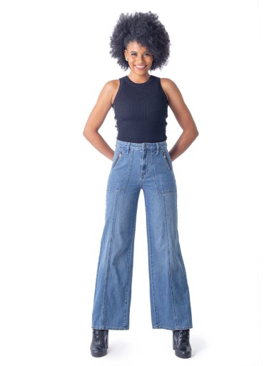 JEANS WIDELEG MUJER DKNY