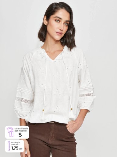 BLUSA MANGA 3/4 MUJER AZIZ BELEN