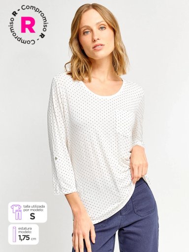 POLO MANGA 3/4 MUJER NAVIGATA DOT