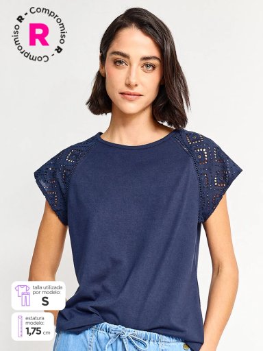 POLO MANGA CORTA MUJER NAVIGATA BRODER