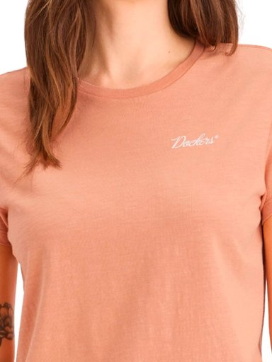 POLO ALGODÓN MUJER DOCKERS GRAPHIC TEE NARANJA - 3