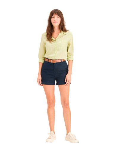 SHORT RECTO MUJER DOCKERS ORIGINAL CHINO AZUL