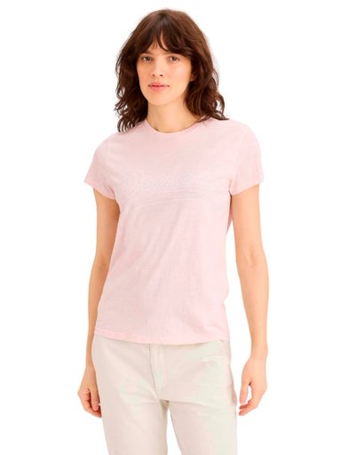 POLO MUJER DOCKERS GRAPHIC TEE ROSADO - 1