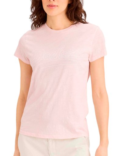POLO MUJER DOCKERS GRAPHIC TEE ROSADO - 3