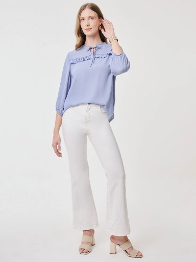 BLUSA MANGA LARGA MUJER AZIZ CLÁSICO - 5