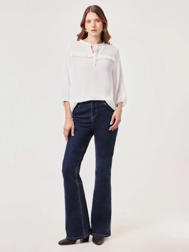 BLUSA MANGA LARGA MUJER AZIZ CLÁSICO - 5