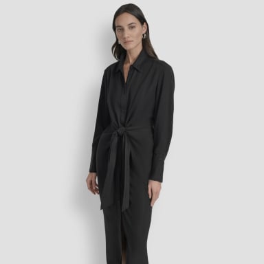 VESTIDO LARGO MUJER DKNY NEGRO - 4