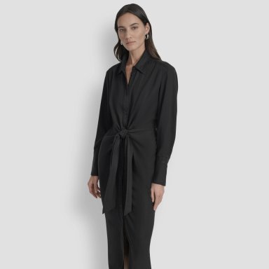 VESTIDO LARGO MUJER DKNY NEGRO - 4