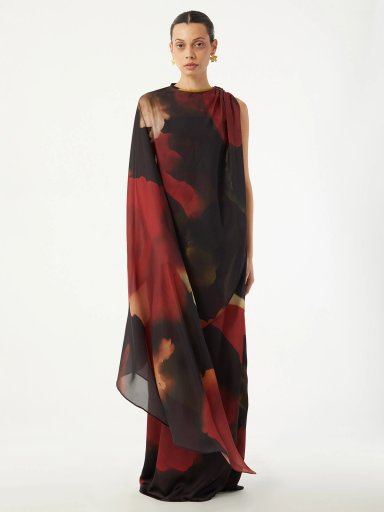 VESTIDO LARGO MUJER VAGRANT GUINDA - 2