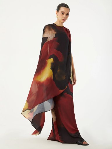 VESTIDO LARGO MUJER VAGRANT GUINDA - 4