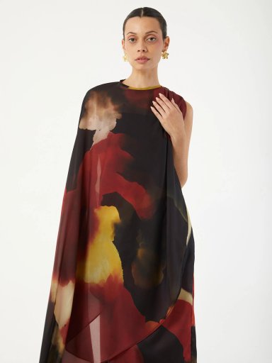 VESTIDO LARGO MUJER VAGRANT GUINDA - 5