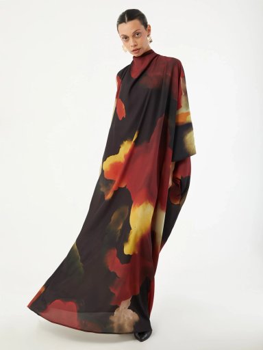 VESTIDO LARGO MUJER VAGRANT GUINDA - 2