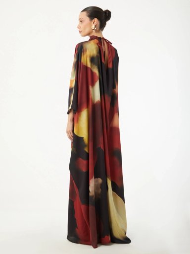 VESTIDO LARGO MUJER VAGRANT GUINDA - 3