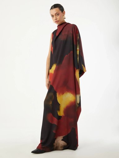 VESTIDO LARGO MUJER VAGRANT GUINDA - 6
