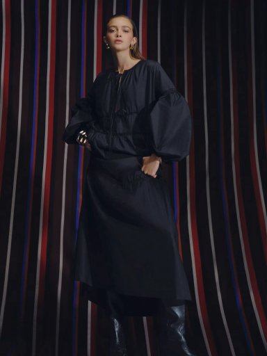 VESTIDO LARGO MUJER VAGRANT NEGRO - 1