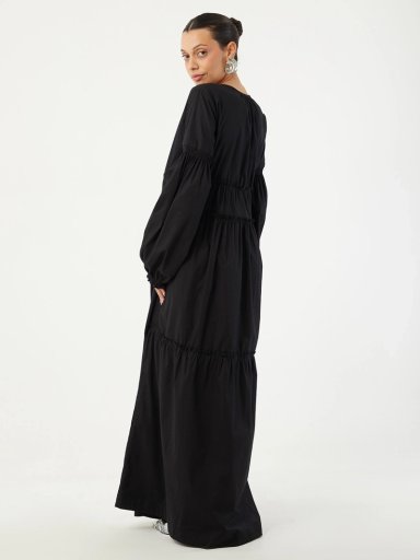 VESTIDO LARGO MUJER VAGRANT NEGRO - 3
