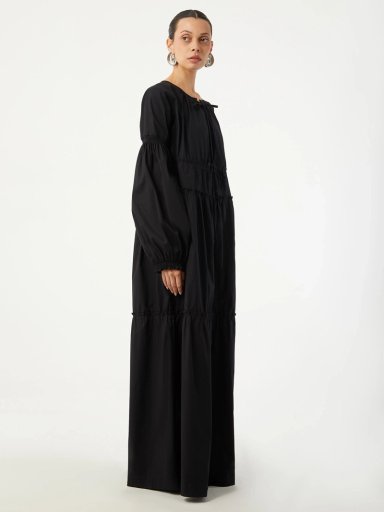 VESTIDO LARGO MUJER VAGRANT NEGRO - 4