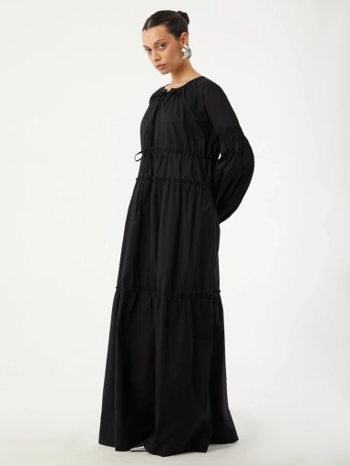 VESTIDO LARGO MUJER VAGRANT NEGRO - 6