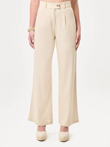PANTALÓN REGULAR LINO MUJER MARQUIS BORDE