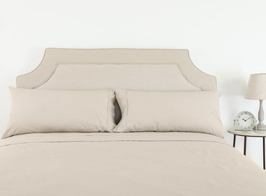 FUNDA DE ALMOHADA RIPLEY HOME MEDIDAS ESPACIALES ALGODÓN 144 HILOS 90 X 50 CM TAUPE - 2
