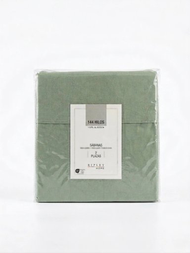 SET SÁBANAS 2PL 100%ALGODÓN  144H LISA VERDE - 3