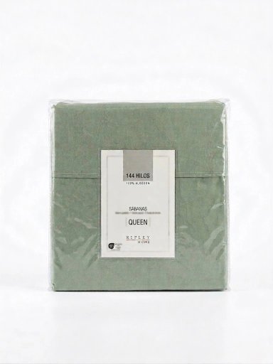 SET SÁBANAS QUEEN 100%ALGODÓN 144H LISA VERDE - 3