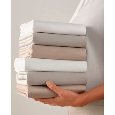 SET SÁBANAS MAISON LINETT BEDDING PERCALE KING 400 HILOS ALGODÓN TAUPE COLOR ENTERO - 3
