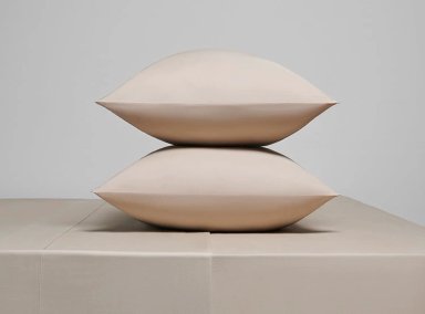 SET SÁBANAS MAISON LINETT SATEN KING 600 HILOS TAUPE COLOR ENTERO