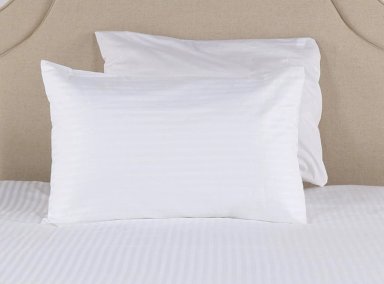 FUNDA DE ALMOHADA CUBREPLUMON RIPLEY HOME JACQUARD STRIPES 90 X 50 CM BLANCO