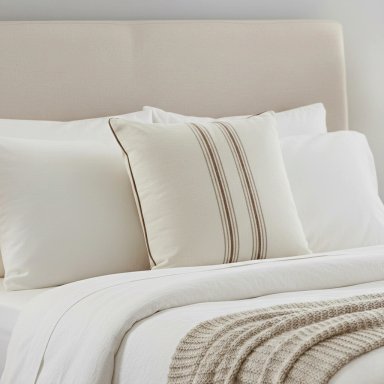 COJÍN MAISON LINETT LINO LÍNEAS 60X60 TAUPE