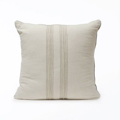 COJÍN MAISON LINETT LINO LÍNEAS 60X60 IVORY - 2