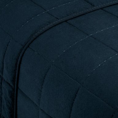 CUBRECAMA LISO QUEEN MICROFIBRA WASHED AZUL - 3