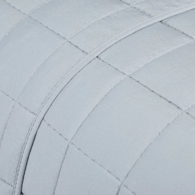 CUBRECAMA LISO QUEEN MICROFIBRA WASHED GRIS - 3