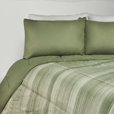 SET DE CAMA RIPLEY HOME MICROFIBRA 2 PLAZAS VERDE - 2