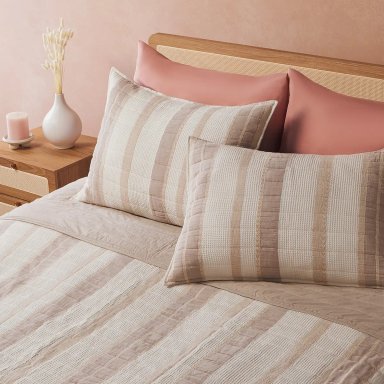 CUBRECAMA MAISON LINETT TEJIDO TAUPE QUEEN - 2
