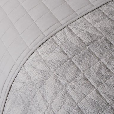 CUBRECAMA MAISON LINETT HOJAS GRIS 1.5 PLAZAS - 3