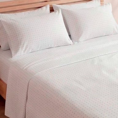 SET SÁBANAS QUEEN 100% ALGODÓN PETALOS DOTS - 2