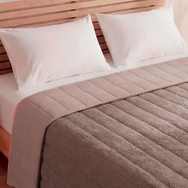 CUBRECAMA RIPLEY HOME WAFFLE 1.5 PLAZAS MOCCA - 2