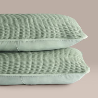 FUNDA DE ALMOHADA RIPLEY HOME 50X70 CUBRECAMA WAFFLE VERDE - 2