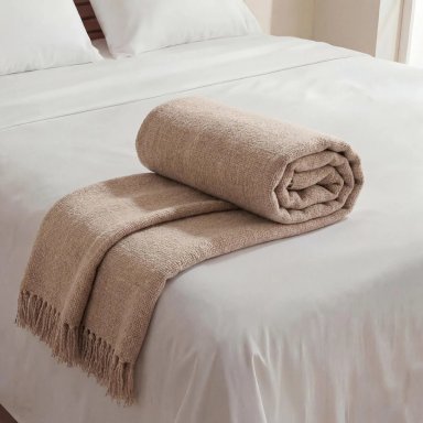 MANTA MAISON LINETT CHENILLE TAUPE - 2